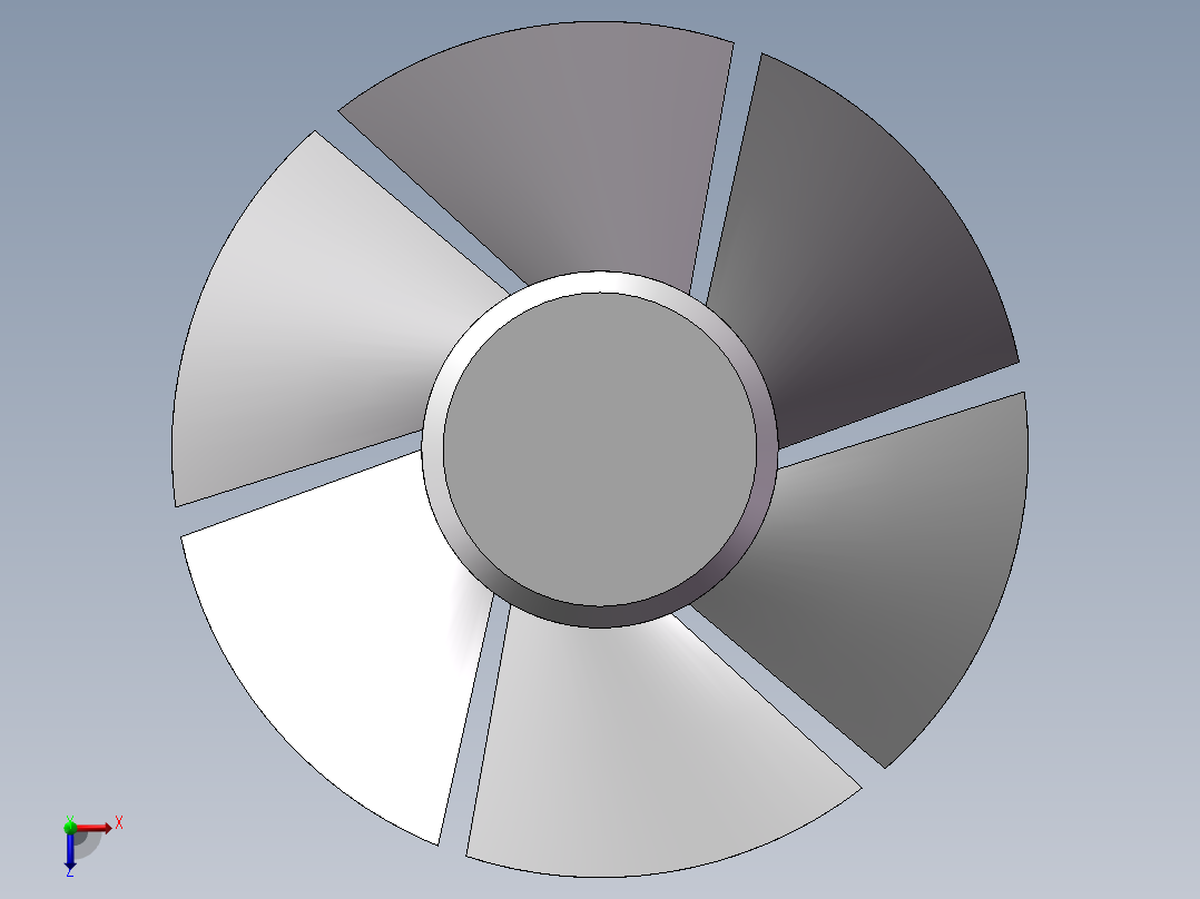 2013版本solidworks风扇俯视图