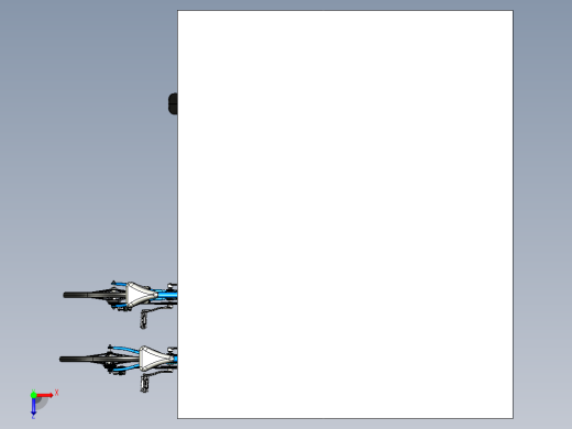 自行车亭停车棚3D数模图纸 STEP格式俯视缩略图
