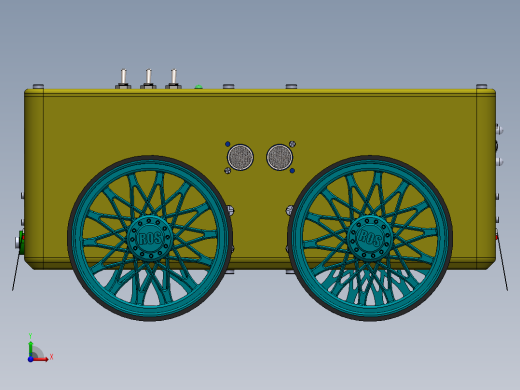 四轮小车设计模型前视缩略图