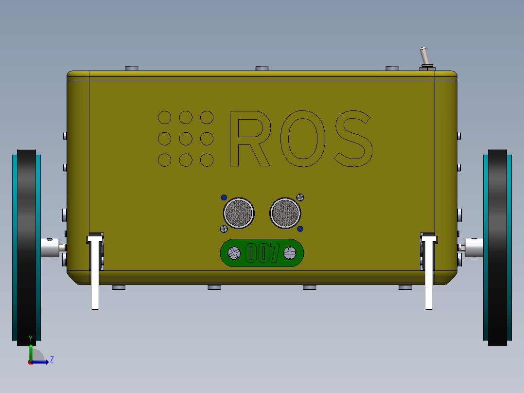 四轮小车设计模型左视图