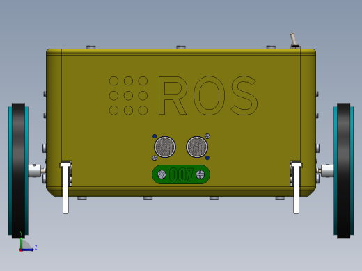 四轮小车设计模型左视缩略图