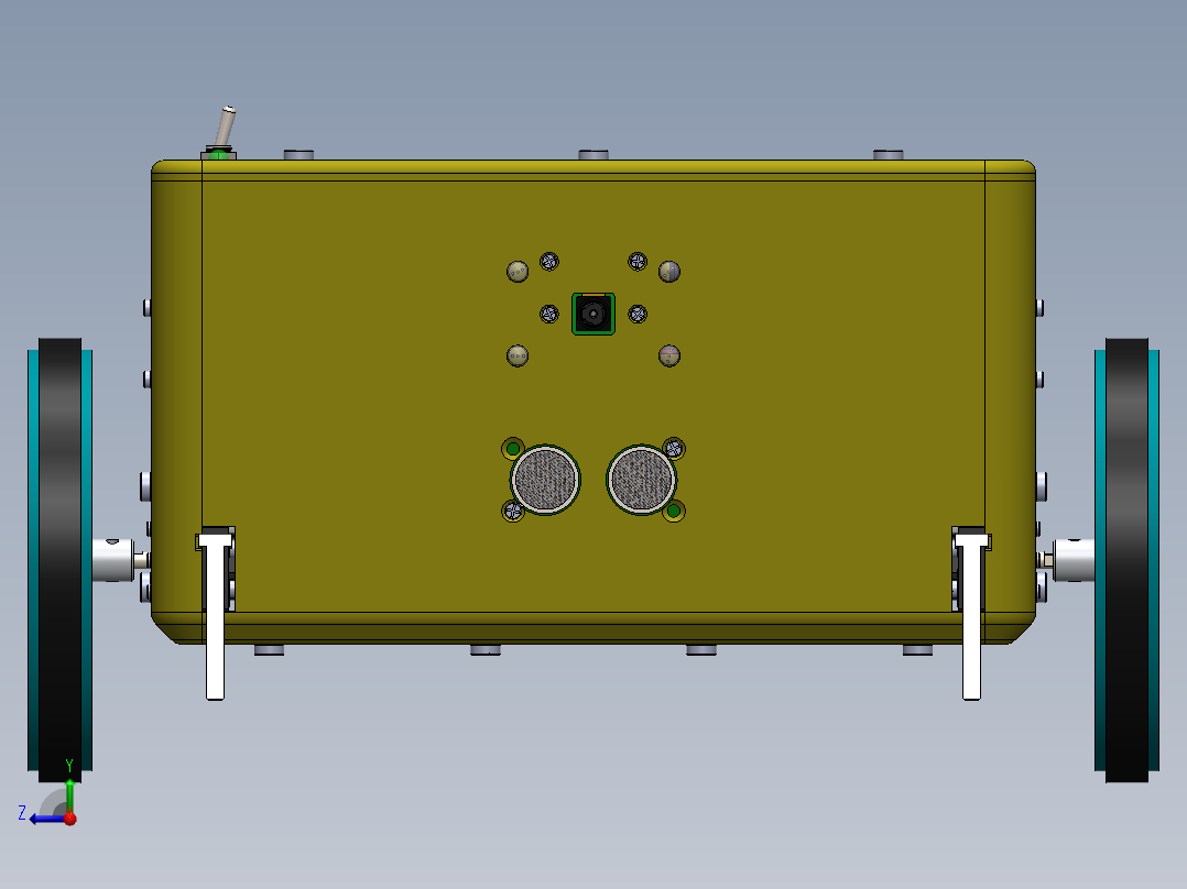 四轮小车设计模型右视图