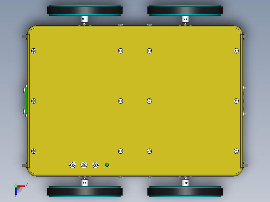 四轮小车设计模型俯视图
