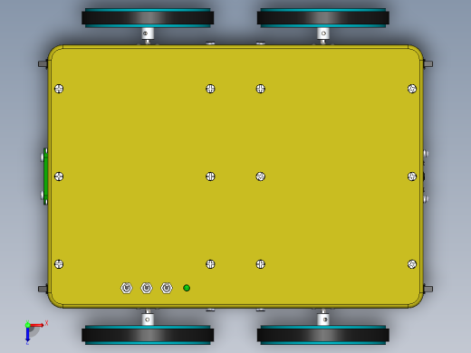四轮小车设计模型俯视缩略图