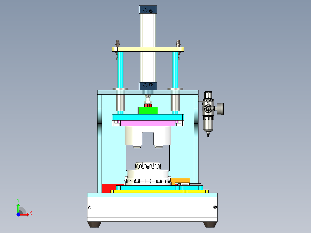 筒灯压合机前视图