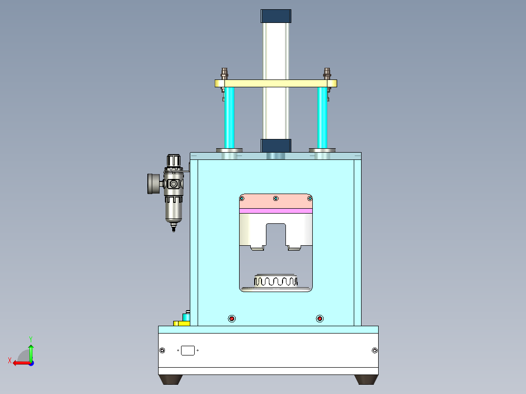筒灯压合机后视图