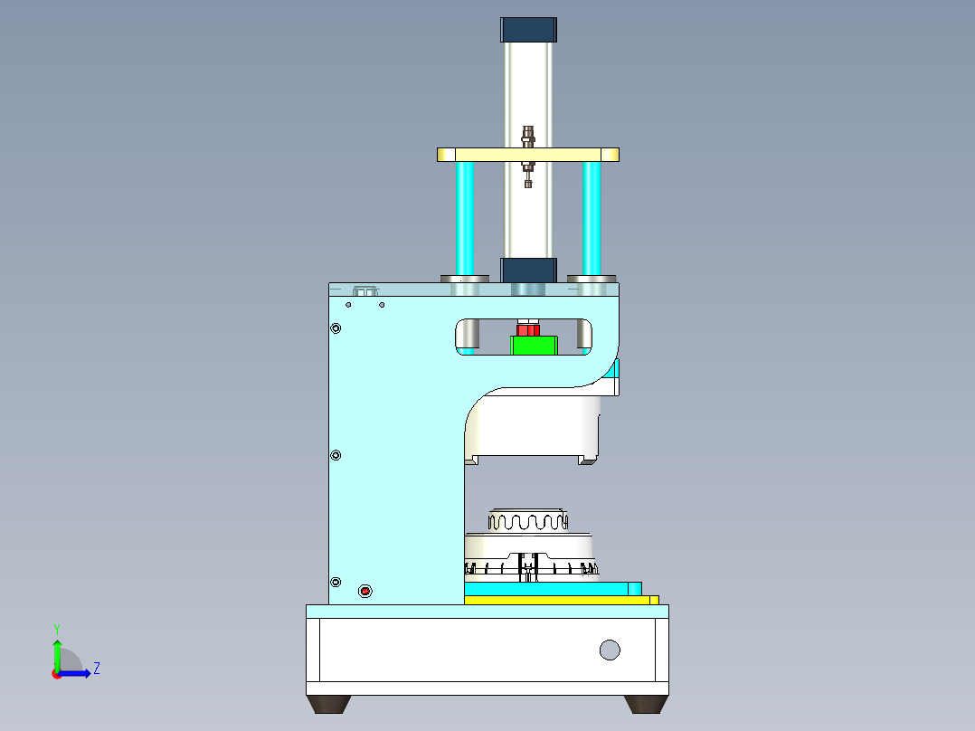 筒灯压合机左视图