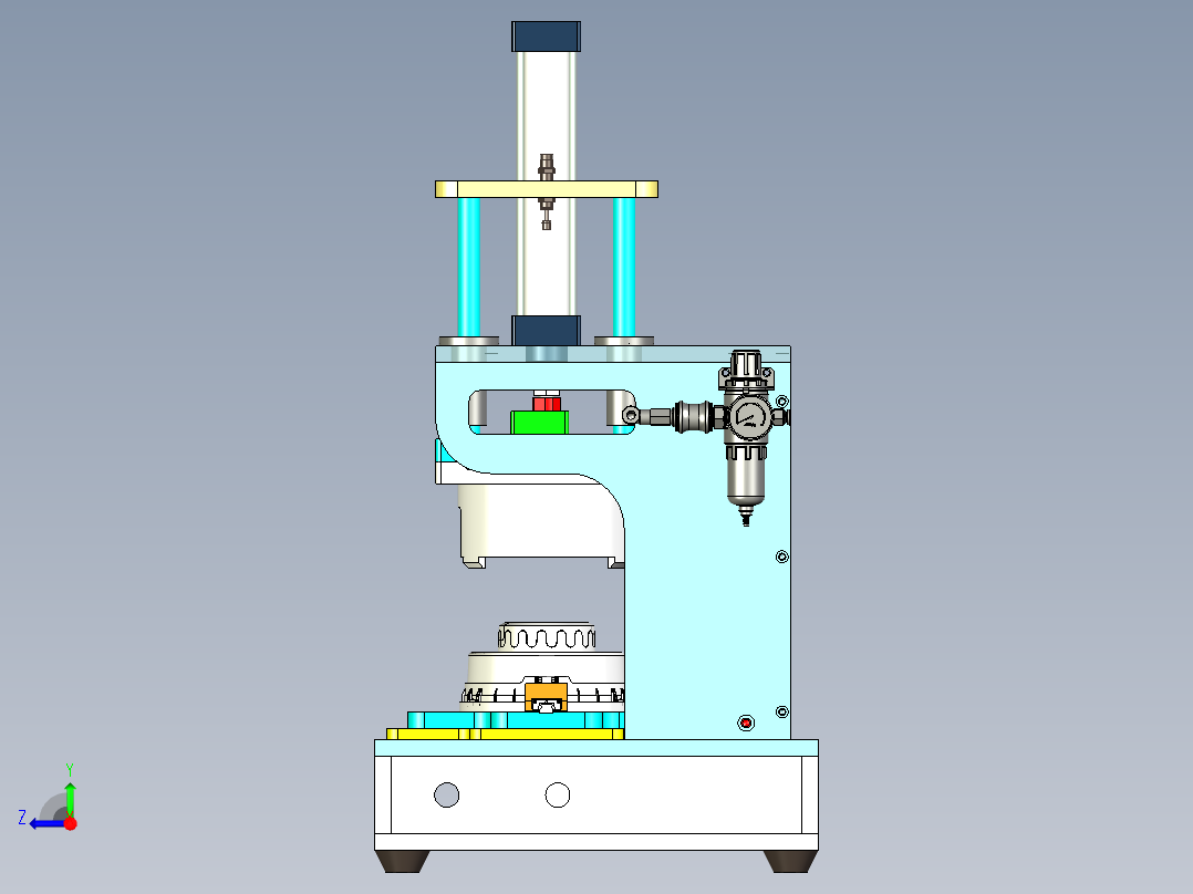 筒灯压合机右视图