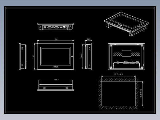 人机界面TG765S-XT-外观尺寸图-220711
