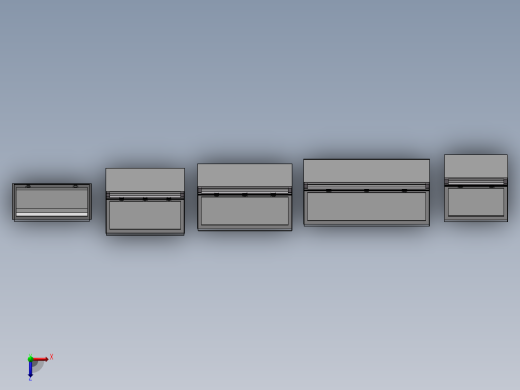 琴式操作台斜面控制柜5种俯视缩略图