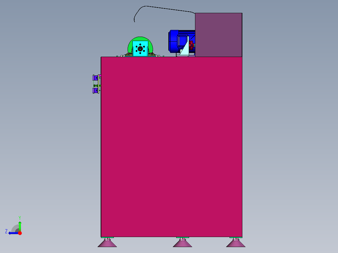大圆柱动力旋转定位机右视图