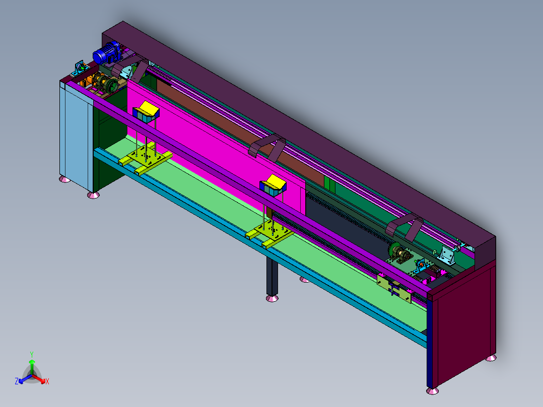 大圆柱动力旋转定位机正等轴测图