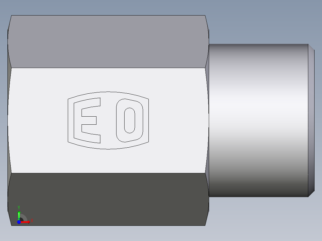 卡套式工业通用硬管接头EO_Swivel_connector_GAI10LRCFX前视图