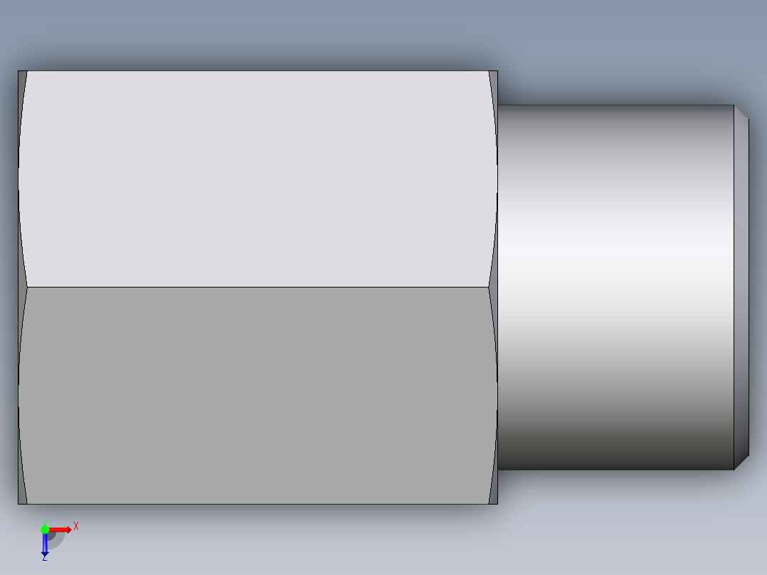 卡套式工业通用硬管接头EO_Swivel_connector_GAI10LRCFX俯视图