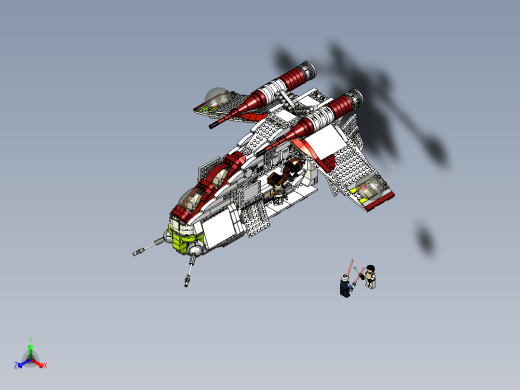 乐高星球大战共和国攻击武装直升机