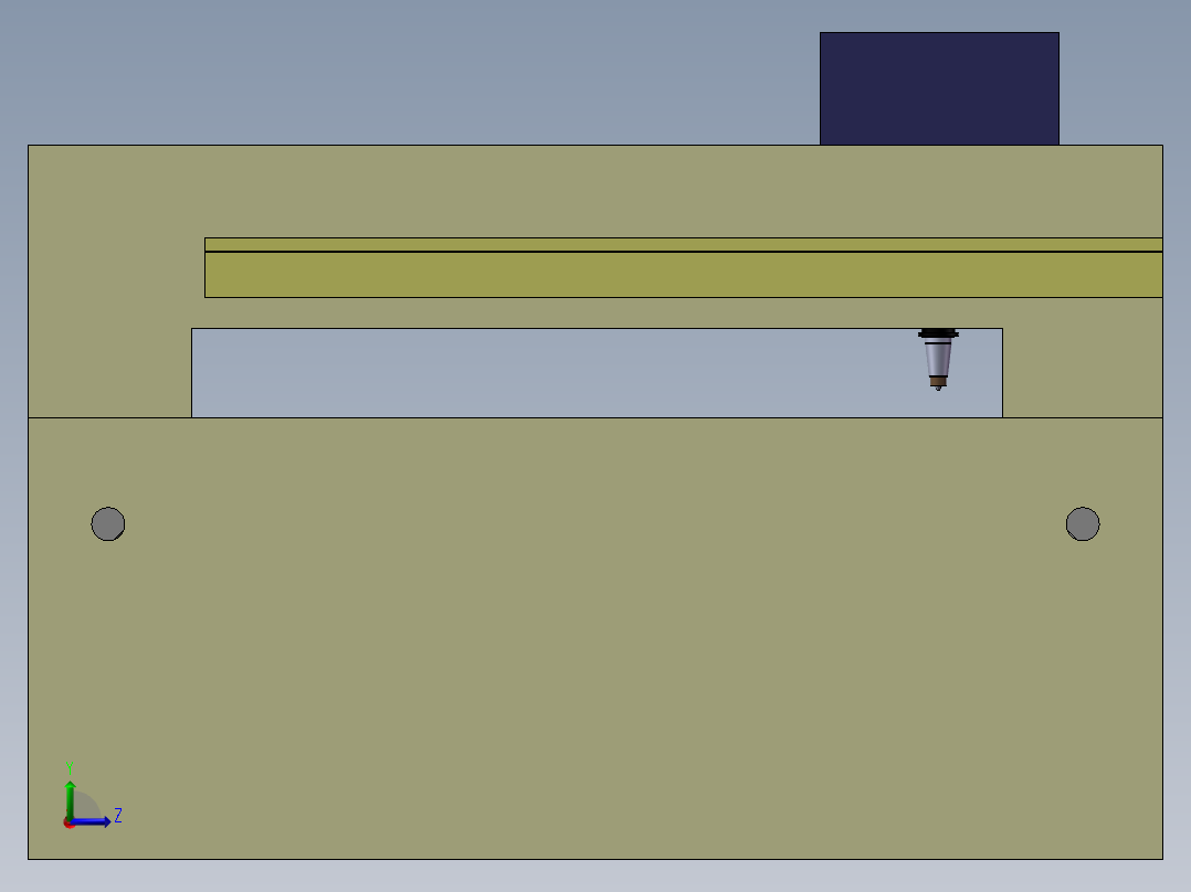 三菱激光切割机床左视图