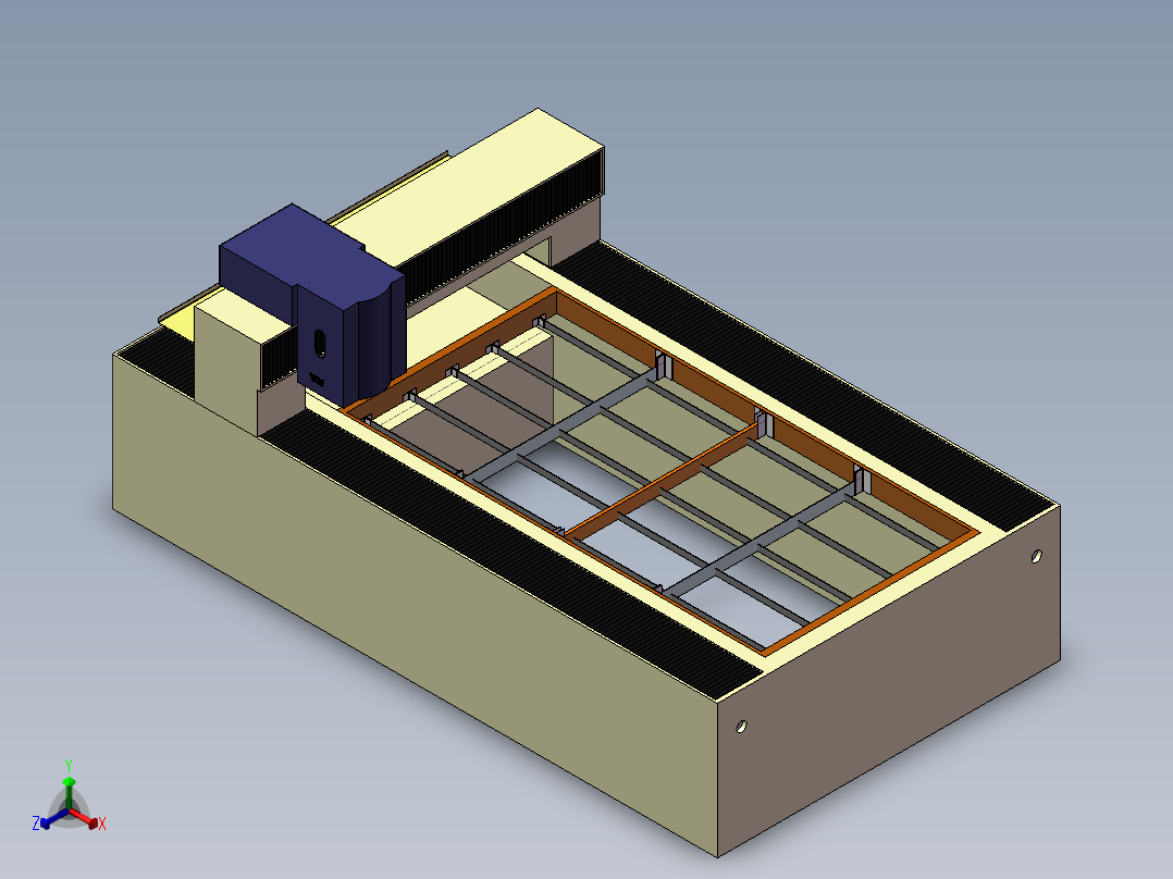 三菱激光切割机床正等轴测图