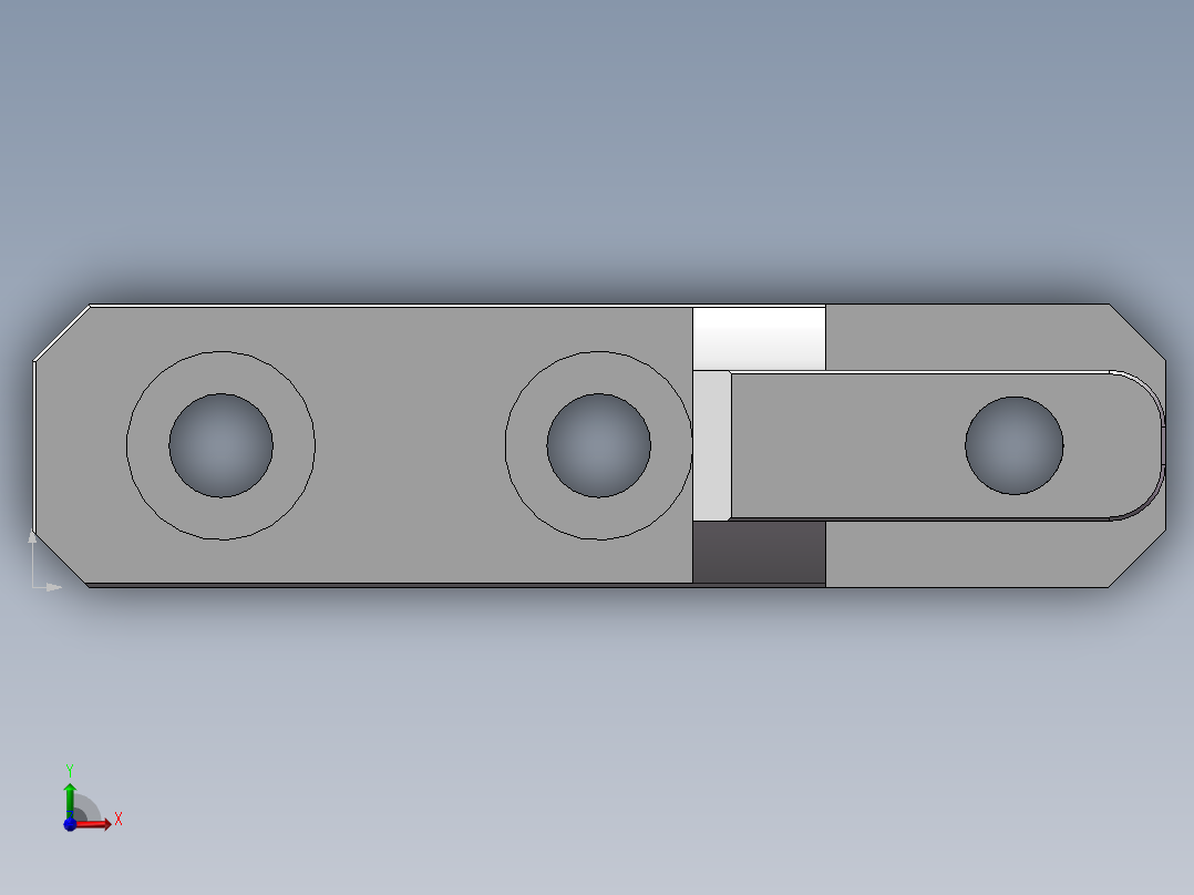侧边轮固定架前视图