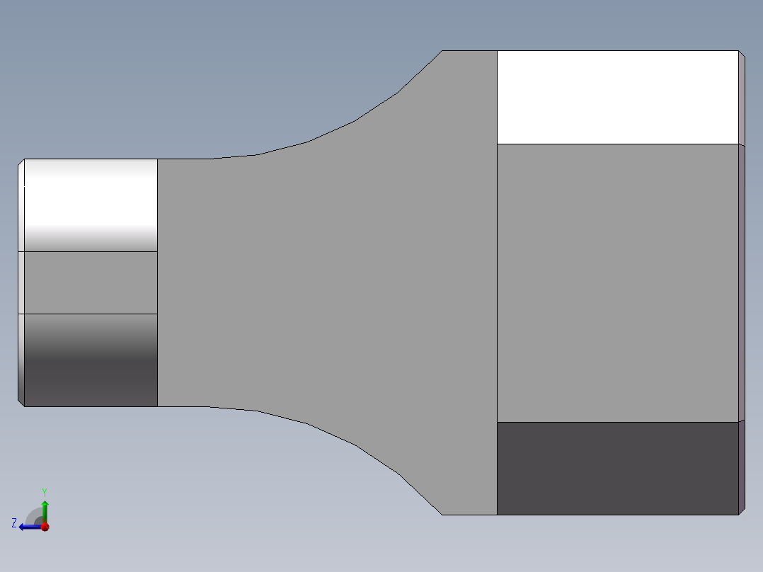 侧边轮固定架右视图