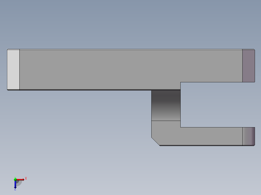 侧边轮固定架俯视图