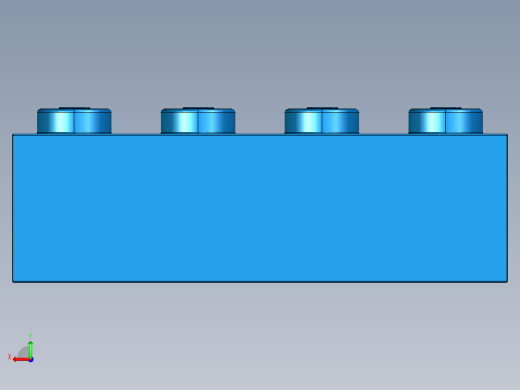 乐高套装 4421基本积木-300123 Bright Blue Brick 2 x 4.STEP后视缩略图