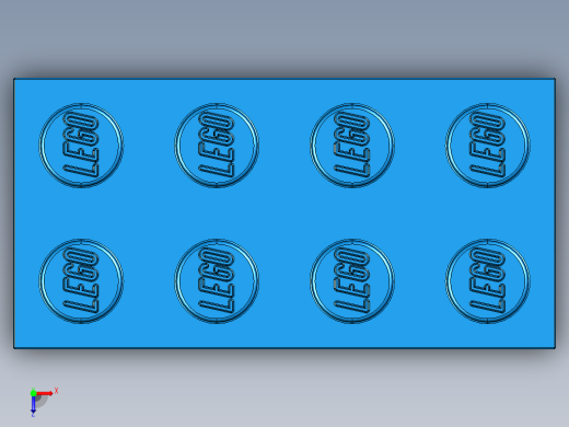 乐高套装 4421基本积木-300123 Bright Blue Brick 2 x 4.STEP俯视缩略图