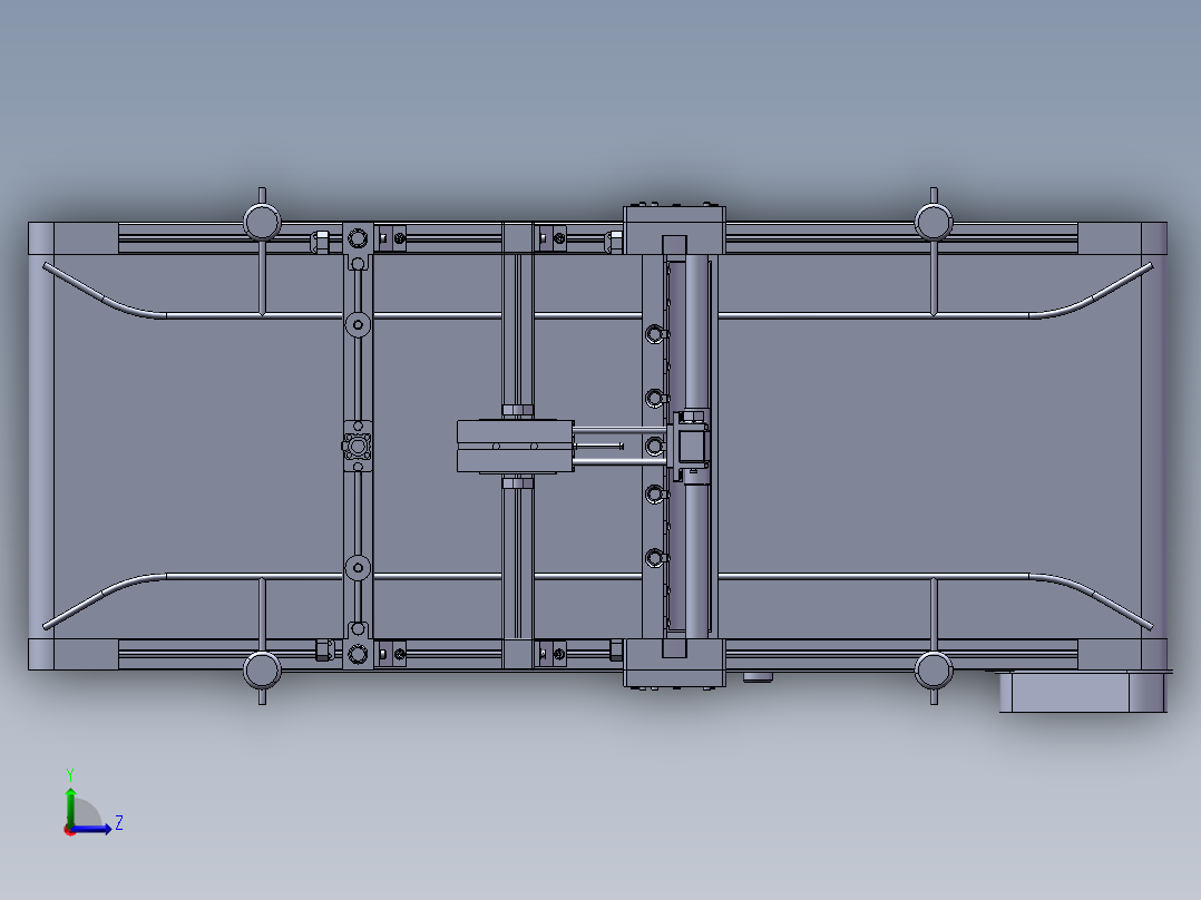 基于PLC控制的盘穴育苗机设计育苗机左视图