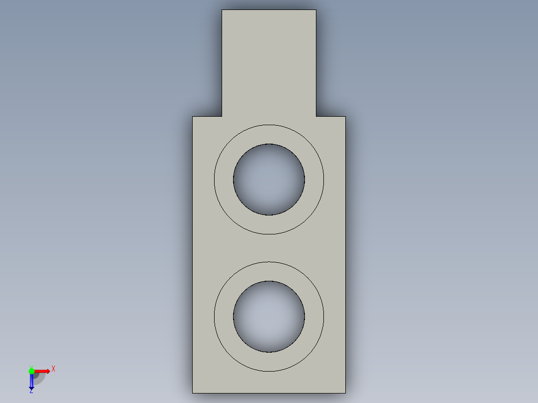 固定塊TB-3D多系列多零件图纸模型俯视图