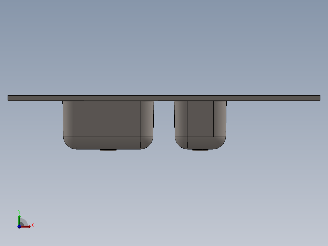 厨房水槽前视图