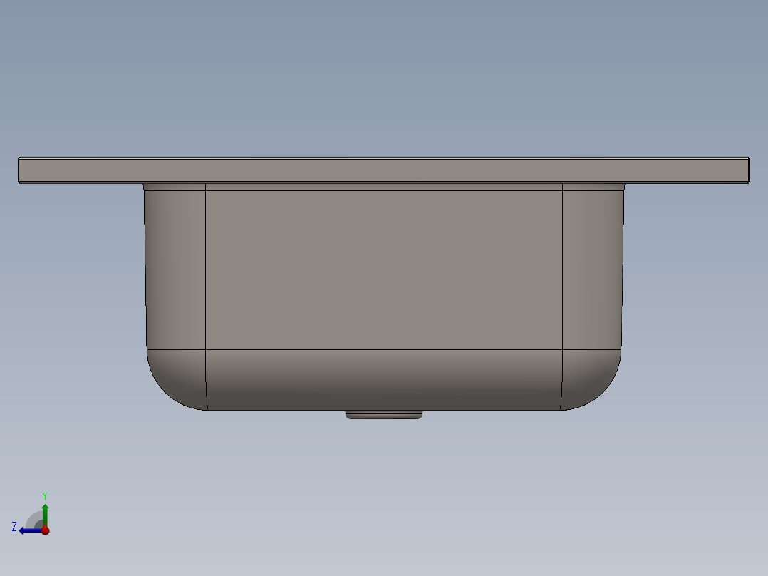 厨房水槽右视图