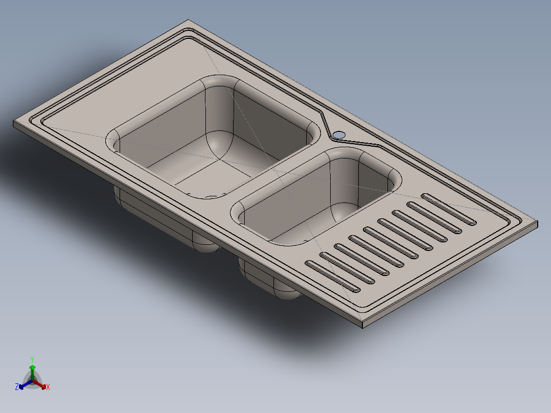 厨房水槽正等轴测图