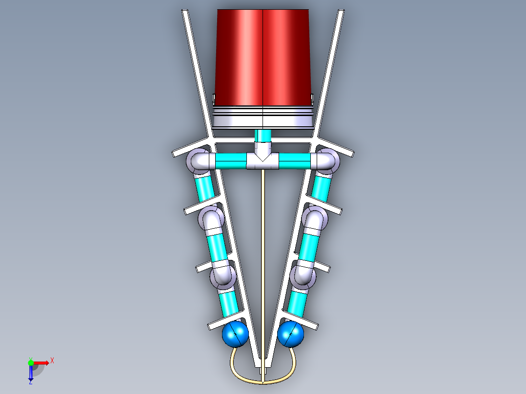 无土栽培系统俯视图