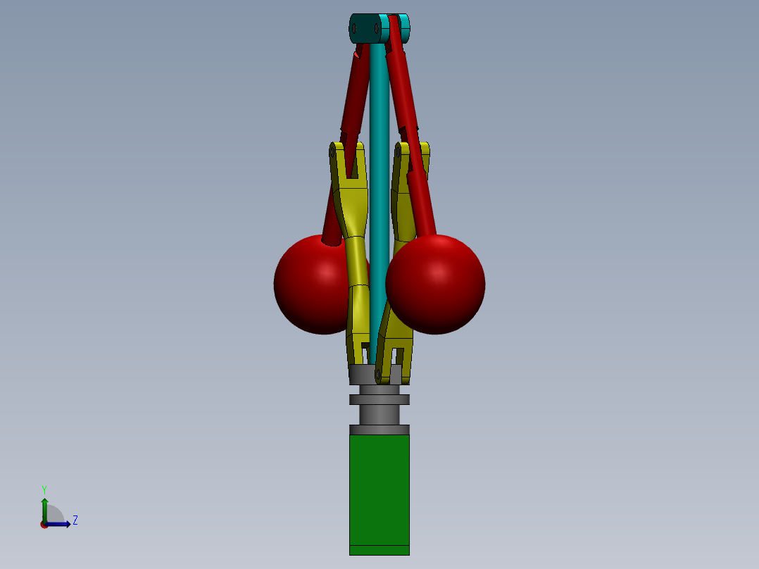 离心式调速器设计三维模型1334907===vip左视图
