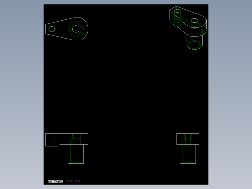 夾具2337-2D多系列多零件图纸模型