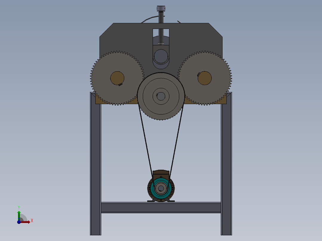 折弯辊机钣金前视图