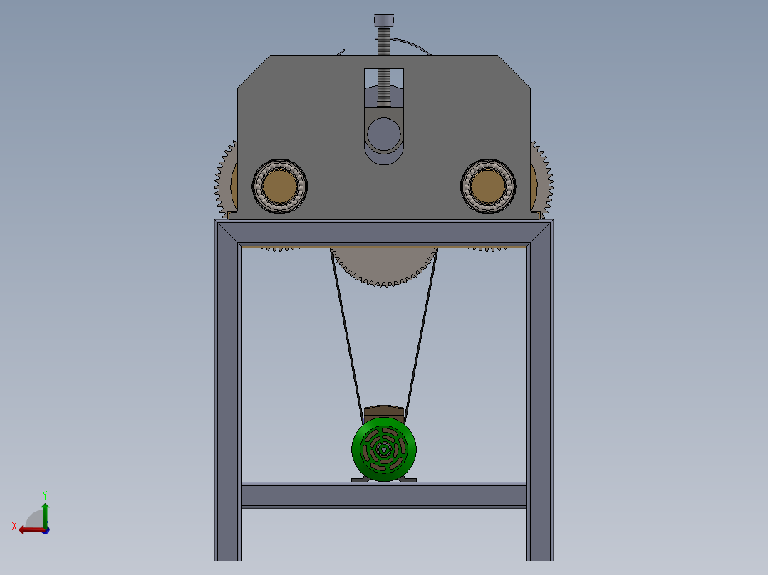 折弯辊机钣金后视图