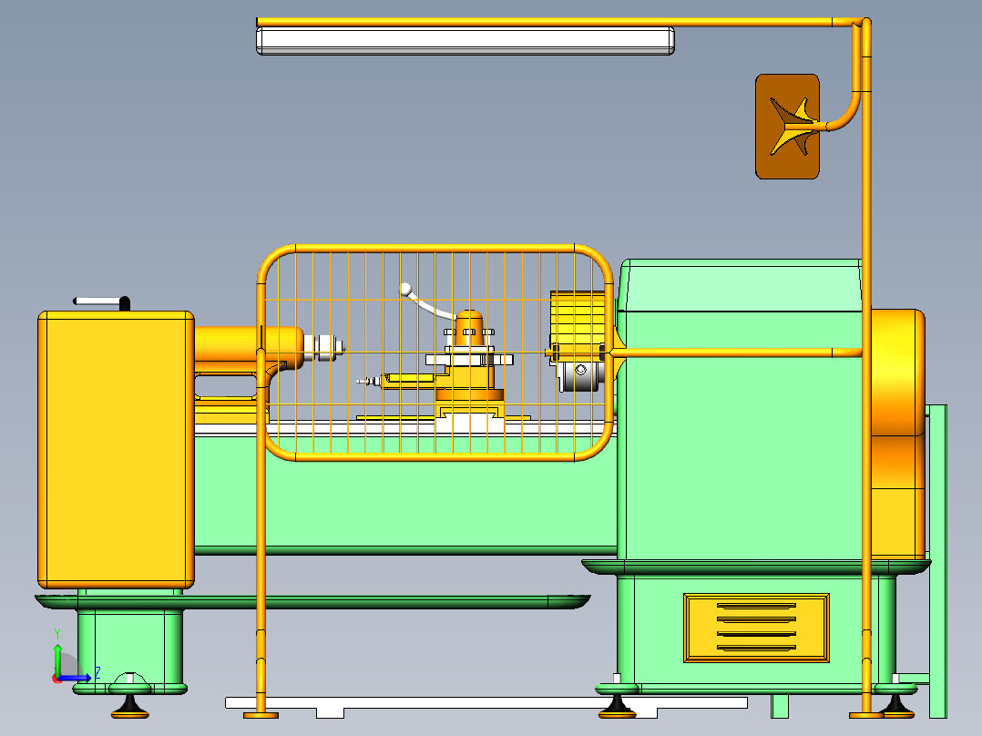 Lathe Machine 1K62车床数模sw20可编辑左视图