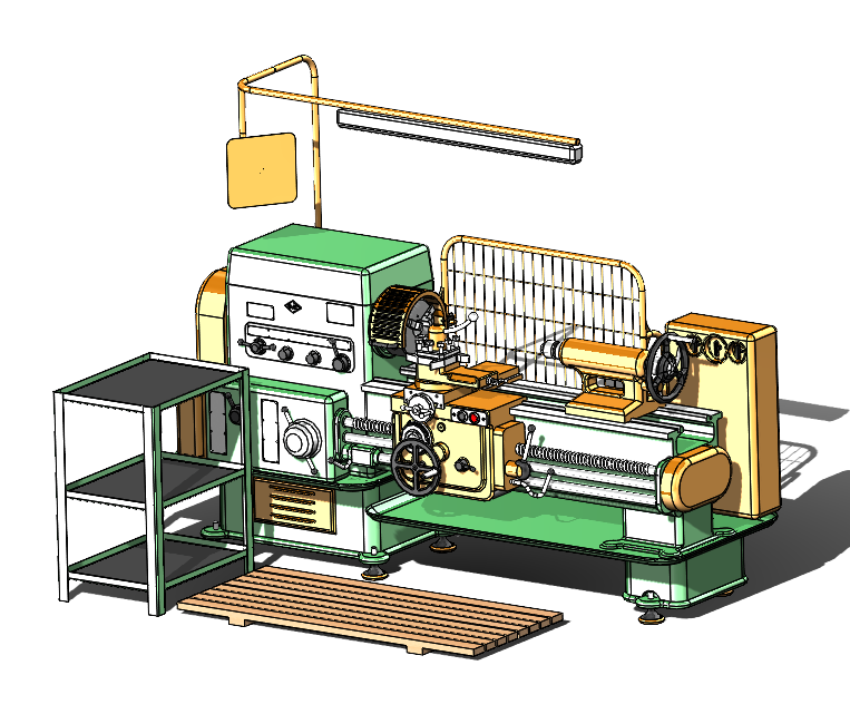 Lathe Machine 1K62车床数模sw20可编辑