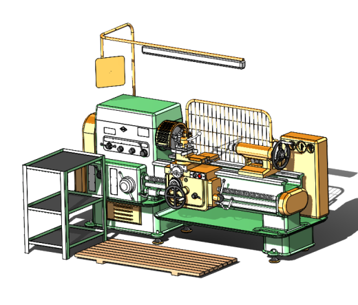 Lathe Machine 1K62车床数模sw20可编辑缩略图