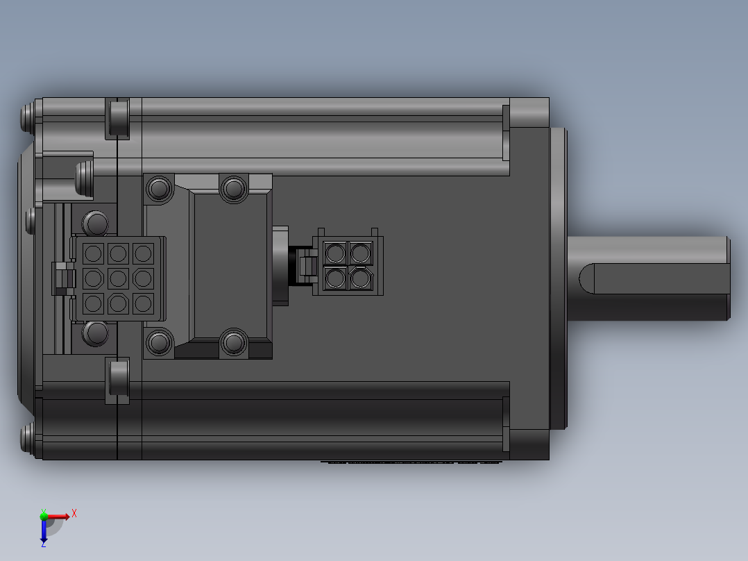 下身衣架退码珠机右（sw18可编辑+工程图+bom）俯视图