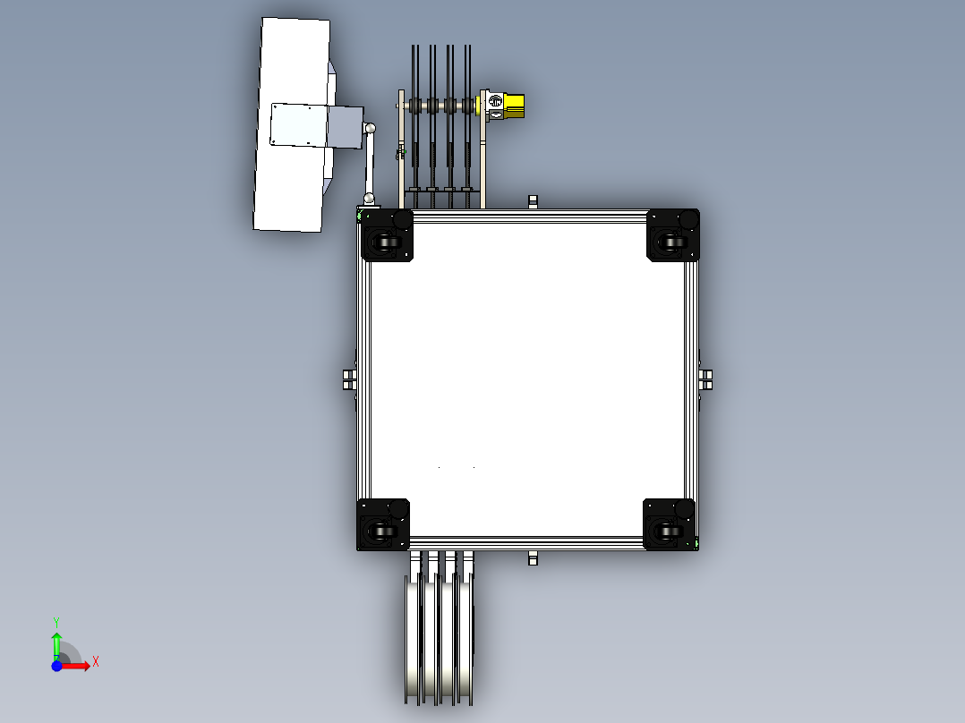 4工位芯片视觉打标x_t前视图