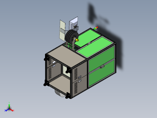 4工位芯片视觉打标x_t正等轴测缩略图