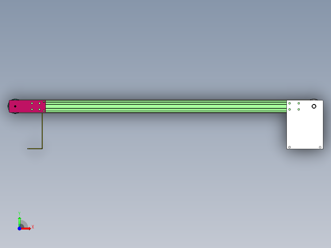 流水线同步带前视图