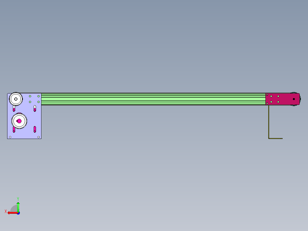 流水线同步带后视图