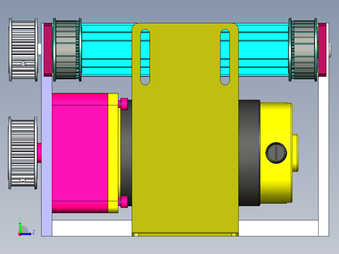流水线同步带左视图