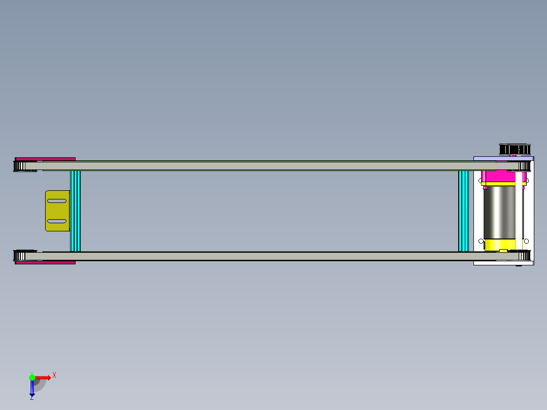 流水线同步带俯视图