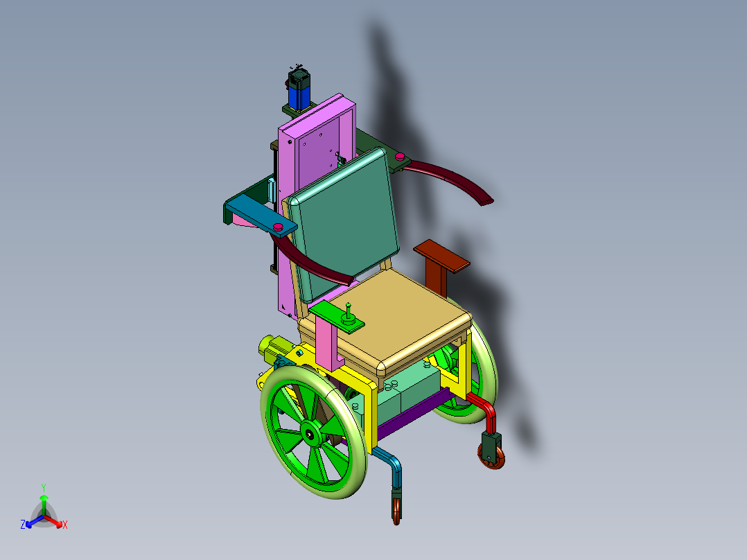 智能全自动四轮代步轮椅