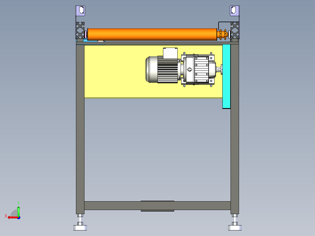 动力滚筒输送线后视图