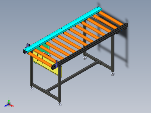 动力滚筒输送线正等轴测缩略图
