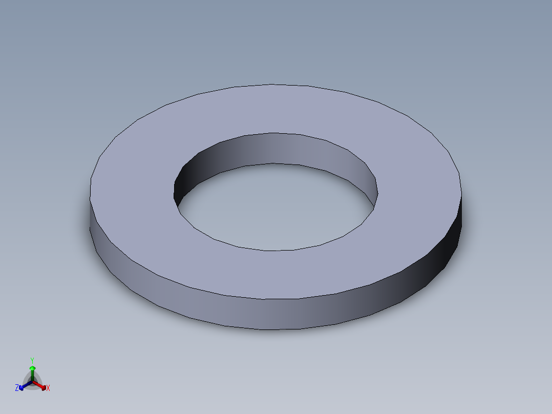 GB／T95-2002平垫圈C级10×2正等轴测图